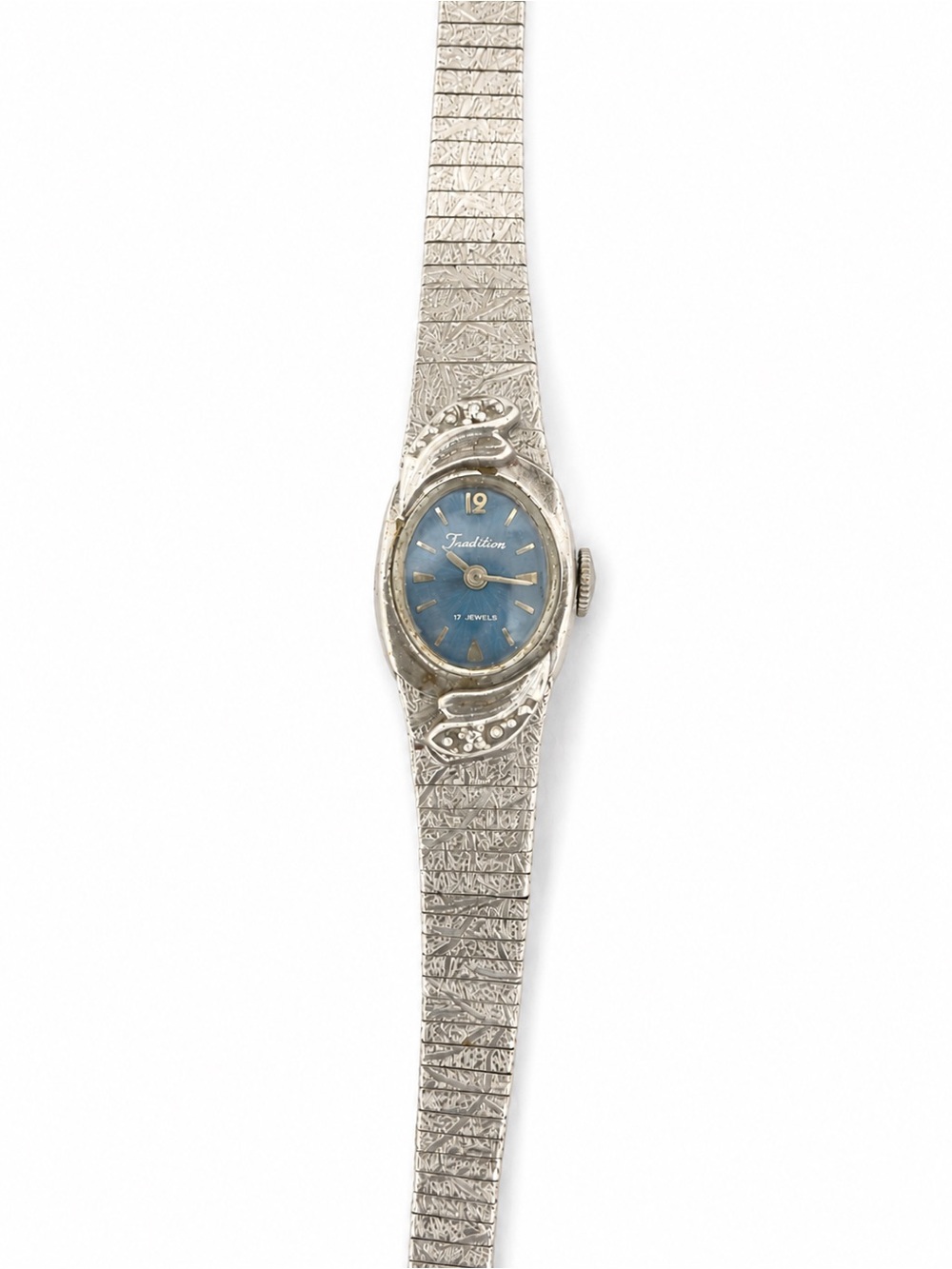 Tradition Women's Silver-Tone Watch with Blue Dial